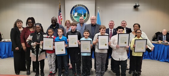 Students from Glenham Elementary received Proclamations Wednesday.
