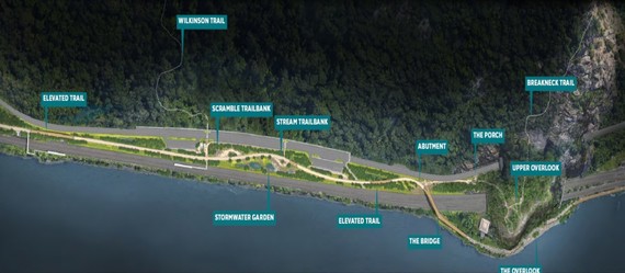 The proposed Hudson Highlands Fjord Trail planned at Breakneck Ridge