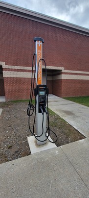 The Town's EV charging station at Town Hall