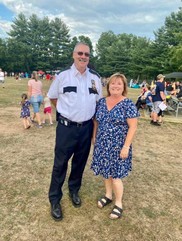 Village Mayor Kathy Martin and Village Police Commissioner Glenn Scofield Jr.