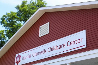 Harriet Giannelis Childcare Center sign