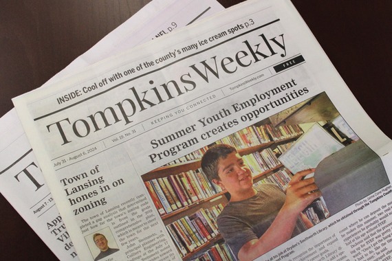 A copy of the Tompkins Weekly paper