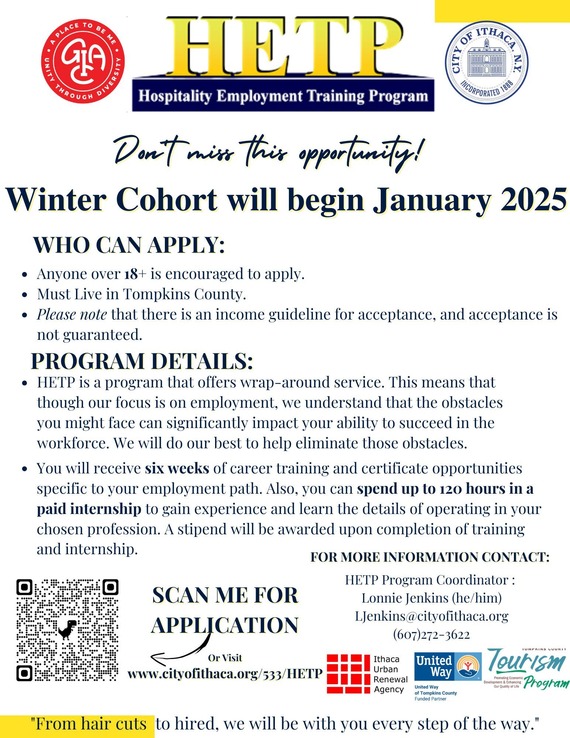 Hospitality Employment Training Program flyer