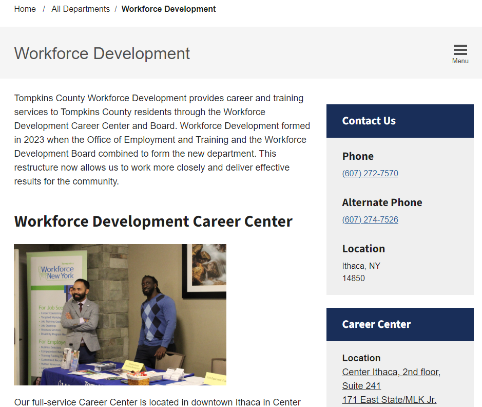 New Workforce Development website