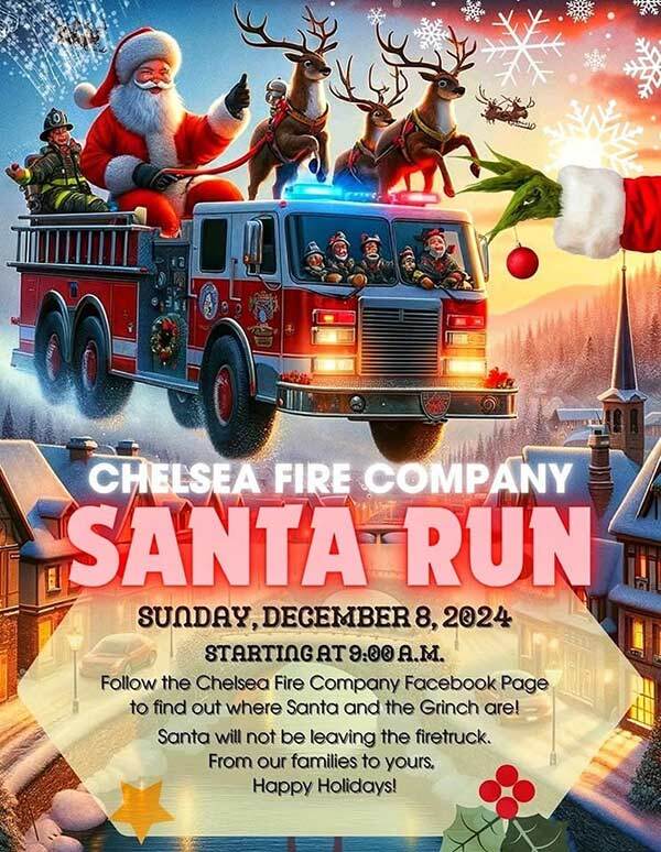 Chelsea Fire Department Santa Run 2024