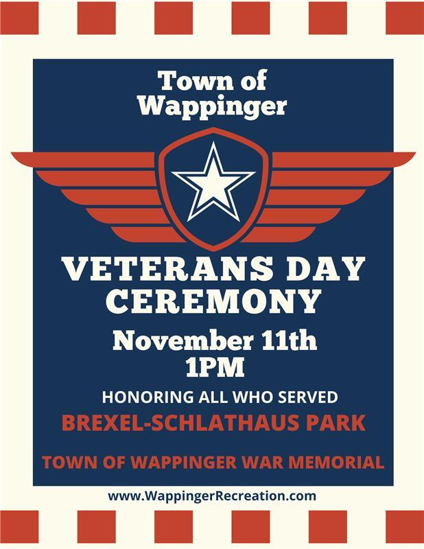 November 11 - Veterans Day Ceremony Town of Wappinger