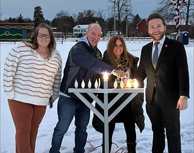 Menorah lighting at Schlathaus Park