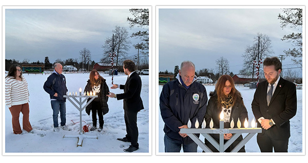 Menorah Lighting Collage
