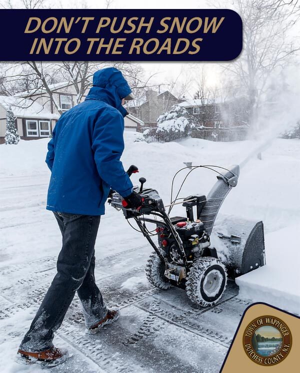 Town of Wappinger Urges Residents NOT to Push Snow Into the Roads