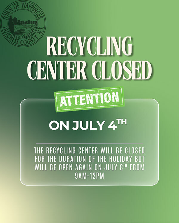 Recycle Center Closed - Saturday July 4