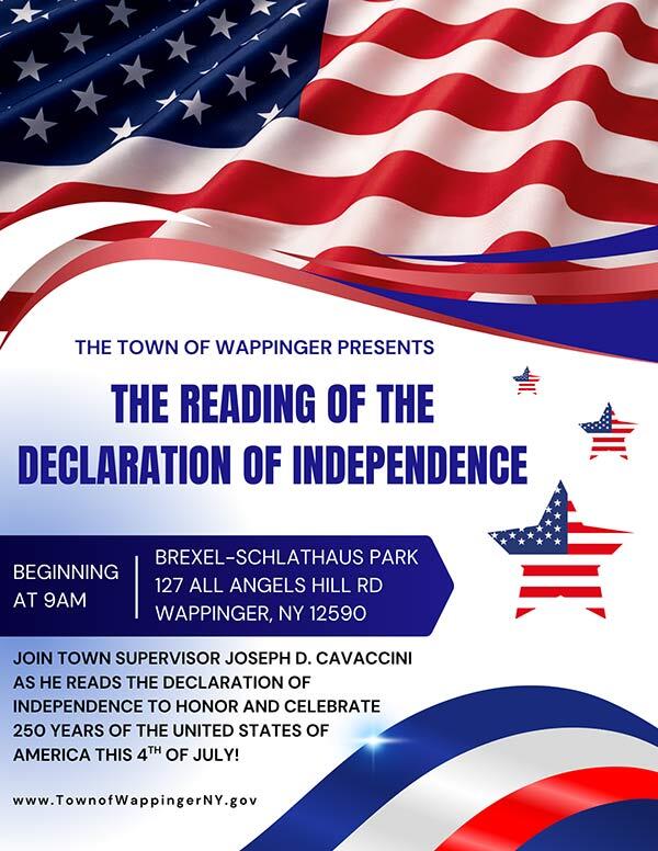 Town of Wappinger Declaration of Independence Reading 