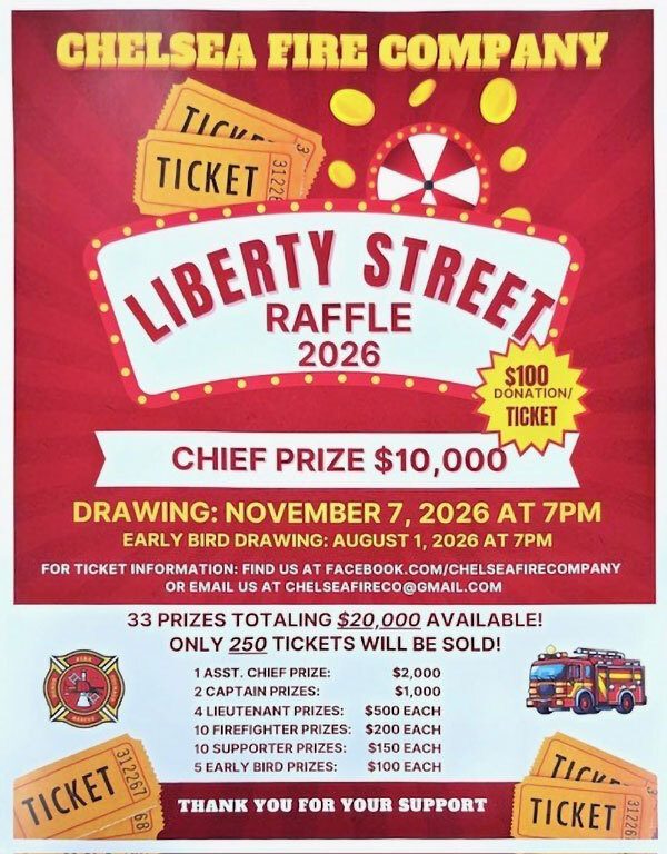 Chelsea Fire Raffle - News Section Ad