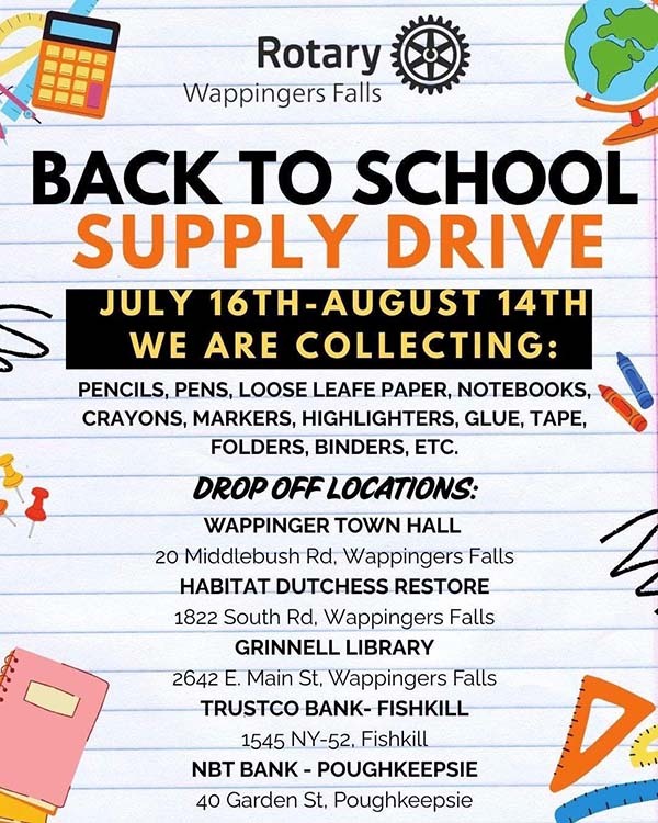 Rotary Back to School Drive Flyer