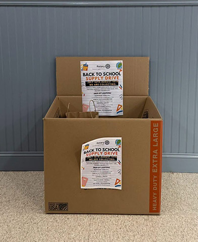 Back to School Drive Collection Bin