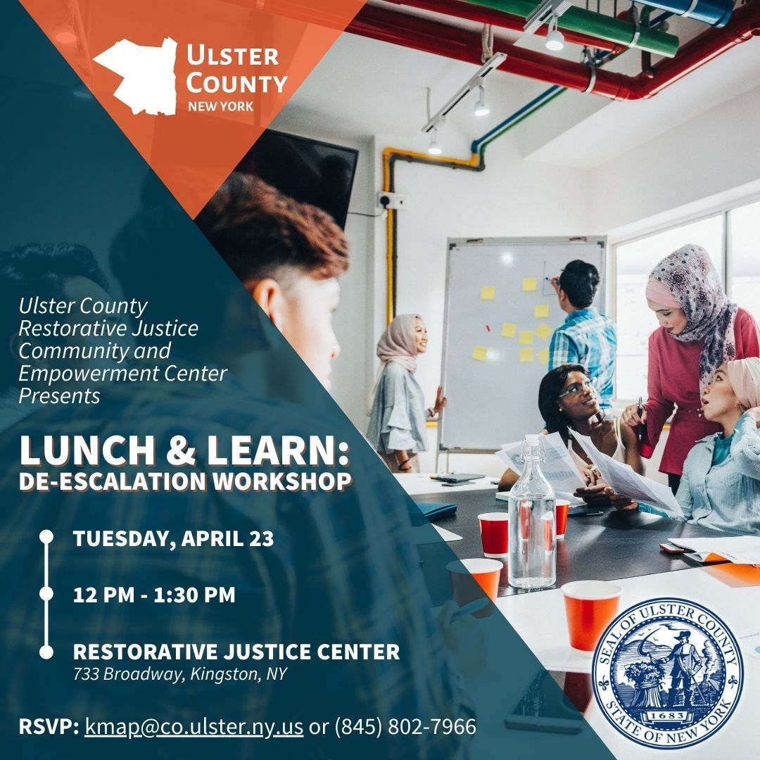 Upcoming Lunch & Learn: De-Escalation Workshop - Tuesday, April 23