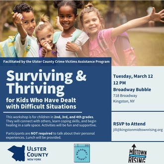 Surviving & Thriving - for Kids Who Have Dealt with Difficult Situations workshop flyer
