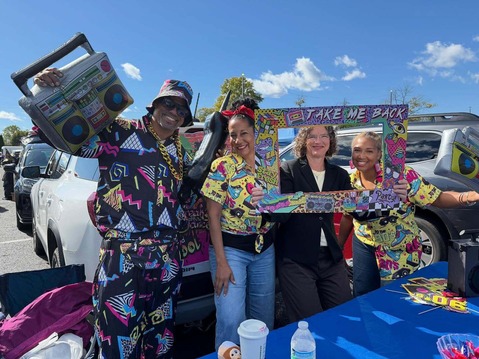 Executive Metzger at the Trunk or Treat Career Center Table