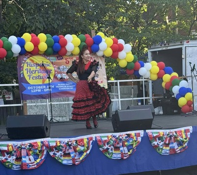 Woman dancing at the Hispanic Heritage Festival