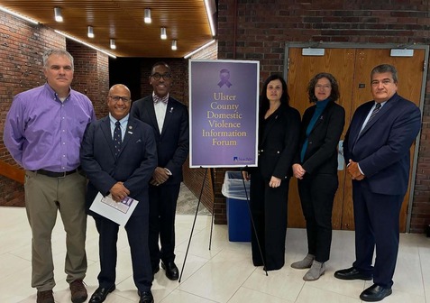 County Executive Metzger, DSS Commissioner Mike Iapoce, and others at the DV Forum