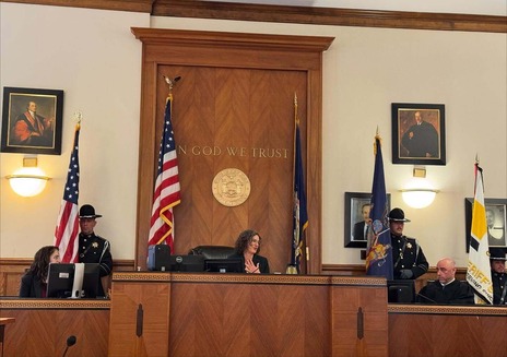 County Executive Metzger Speaking at the Veterans Court Opening