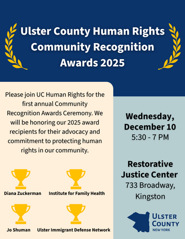 Ulster County Human Rights Community Recognition Awards Flyer