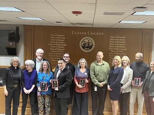 Human Rights Community Recognition Award winners, nominators, and the UC Human Rights Dept. 