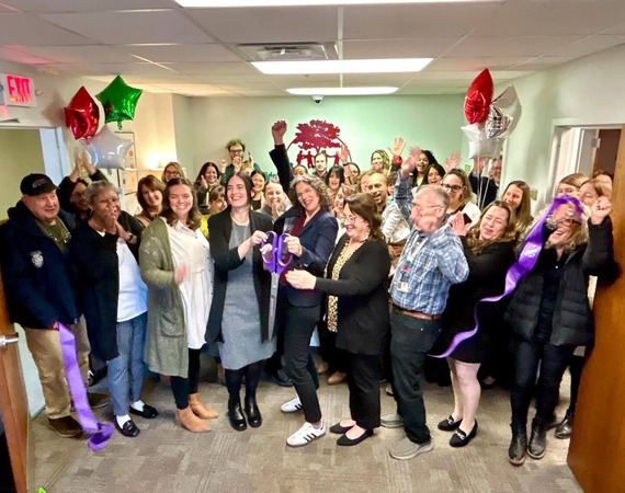 Ribbon cutting at Children's Way 