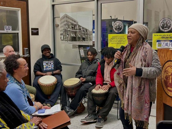 A speaker at the Black History Month celebration