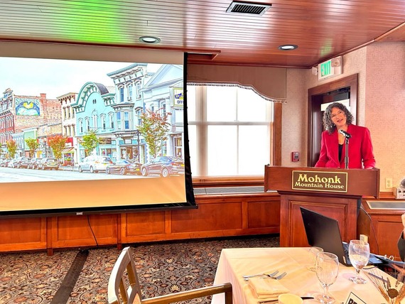 County Executive Metzger speaking at the annual RVBA Breakfast at Mohonk