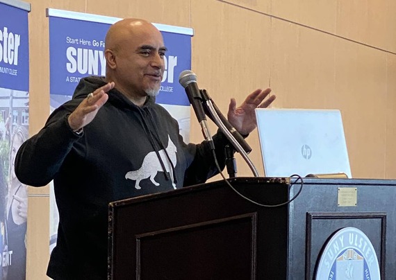 Renan Salgado speaking at the Interagency Council's Annual anti-human trafficking forum