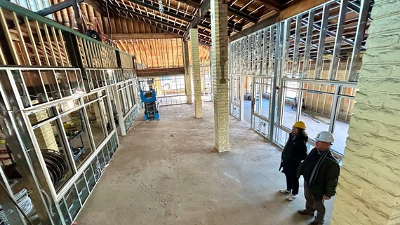 County Executive Metzger at the under-construction Willow Landing