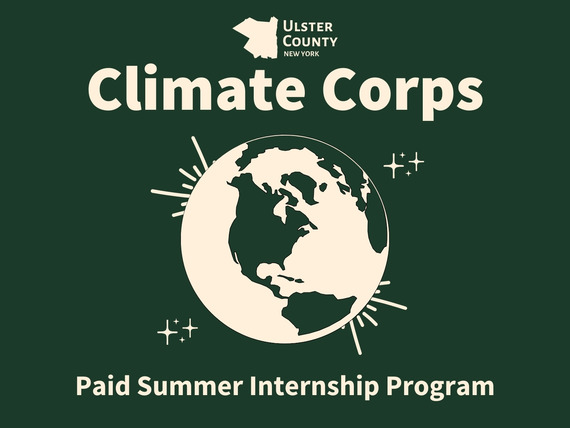 Climate Corps logo, a green and tan graphic of planet Earth