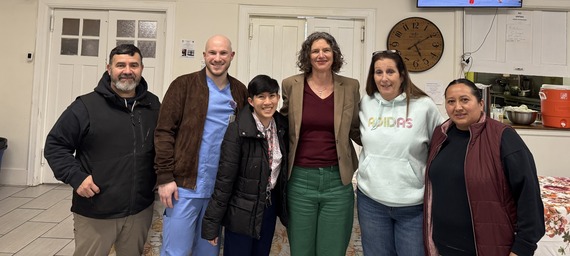 County Executive Metzger with warming center staff