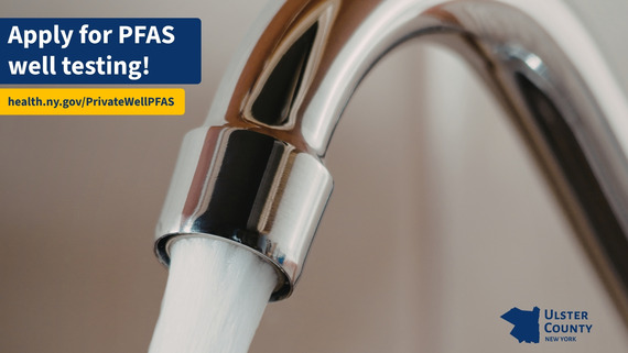 Graphic saying "apply for PFAS well testing"