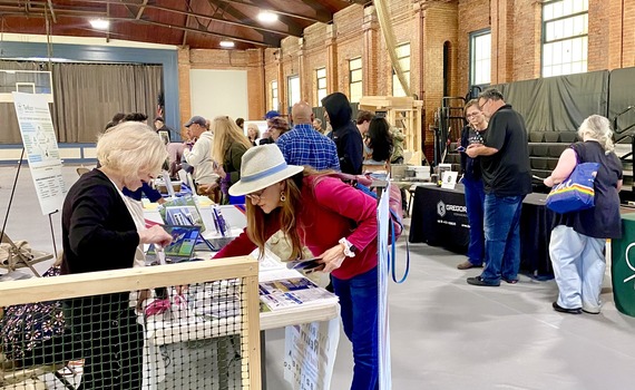 Attendees and vendors at the ADU expo