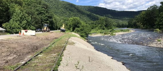 Esopus Creek bank after restoration work