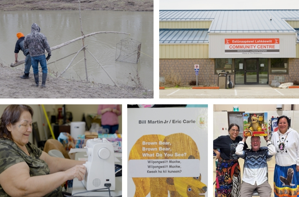 Collage of images from the Munsee-Delaware Nation and Delaware Nation at Moraviantown