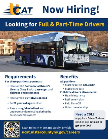 UCAT Driver Hiring Flyer