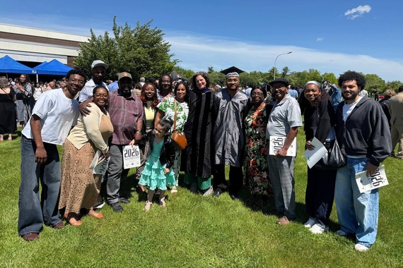 County Executive Metzger with a SUNY Ulster graduate and his family