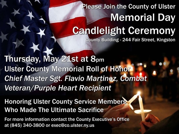 Flyer for the Memorial Day Candlelight Vigil