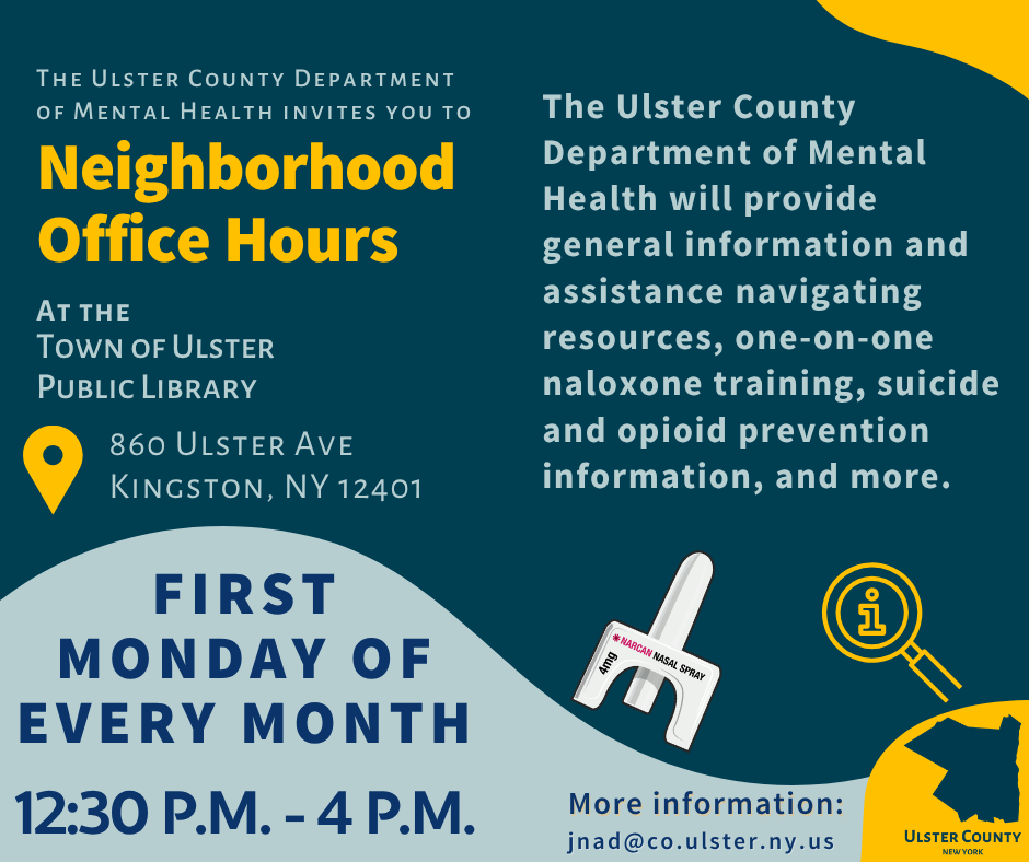 Flyer for Mental Health Neighborhood Office Hours