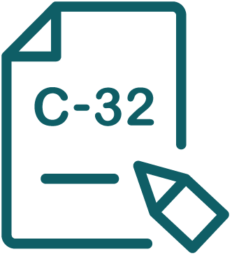 C-32 Blue form icon