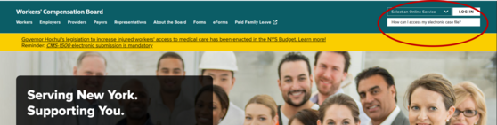 screenshot showing Board website search bar