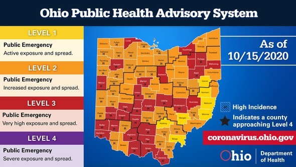 Ohio Public Health Advisory System Oct 15