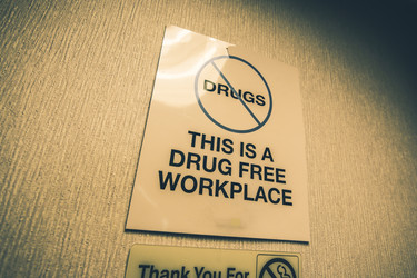 Drug-free workplace sign