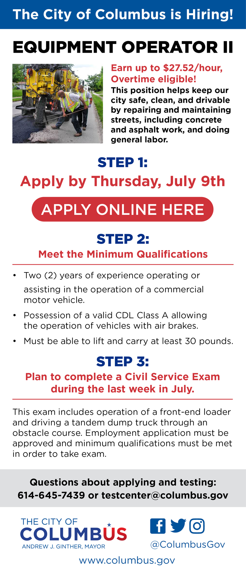 Public Service is Hiring Equipment Operator II