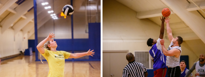 Basketball and Volleyball