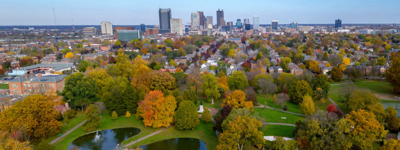 Downtown Columbus, Trees Fall Colors 