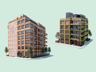 Renderings of future apartments after zone in legislation