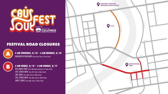 CBUS Soul Fest map